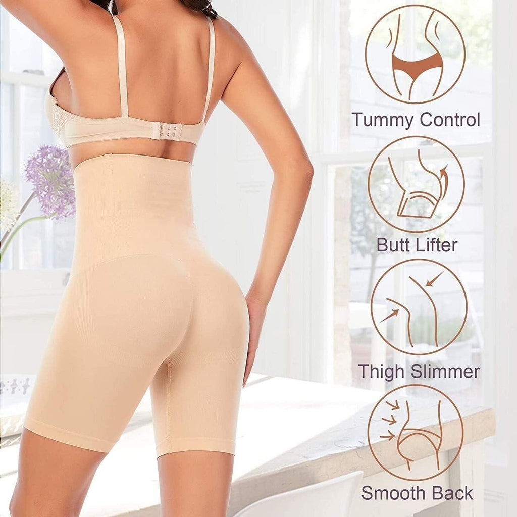 SculptCurve™ 4-in-1 Seamless High-Waist Shaper: Tummy, Back, Thighs & Hips